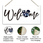 Welcome Sign for Front Door, Welcome Decor Wooden Hanging Sign for Wall Decor - Image 3
