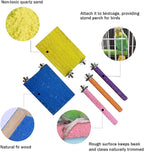 Hamiledyi 5 Pcs Parrot Perch Stand Natural Wood Bird Perch Stand Platform Paw - Image 3