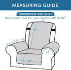 H.VERSAILTEX Reversible Quilted Recliner Covers Water Resistant Furniture - Image 2