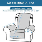H.VERSAILTEX Reversible Quilted Recliner Covers Water Resistant Furniture - Image 2