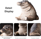 Mini Alligator Baby Statue Ornament, Cute Resin Crocodile Figurine, Tea Pet - Image 3