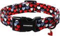 DOGWONG Red Heart Dog Collar, Cute Valentine Collar, Valentine's Day Dog Collar by DOGWONG