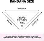 Happy Birthday Mom Dog Bandana Dog Funny White Happy Birthday Bandana - Image 5