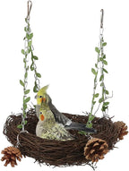 Natural Rattan Nest Small Medium Large Bird Swing - Image 3