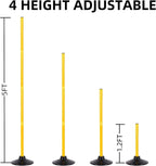 5 FT Agility Training Poles for Soccer/Dog/Horse, Adjustable Football - Image 3