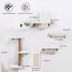 5-in-1 Cat Wall Shelves, Perch & Lounge - Image 7