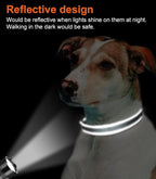 Joytale Reflective Dog Collar, Soft Neoprene Padded, Metal D-Ring, Nylon Pet - Image 5