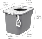 IRIS USA Cat Litter Box, Large Cat Box Enclosure, Top Entry - Image 2