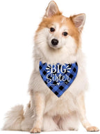 Big Sister Dog Bandanas, Buffalo Plaid Pet Scarf, Pet Dogs Scarf Accessories - Image 3