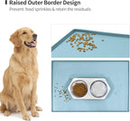 Dog Food Mat, Silicone Waterproof Food Tray, Non Slip Pet Bowl Mats Placemat - Image 3