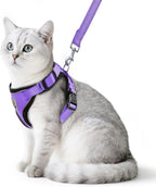 PUPTECK Cat Harness and Leash Set Escape Proof Reflective Cat Walking Harness by PUPTECK