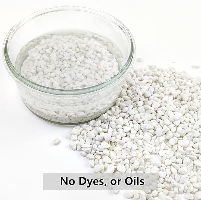 10LB Succulent and Cactus Gravel, 1/5 Inch White Natural Decorative Polished - Image 3
