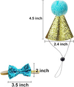 Christmas Pet Party Jazz Hat and Blingbling Bow Tie Breakaway Collar Set - Image 2
