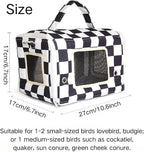 Bird Travel Carrier with Perch Parakeet Carriers with Net, Pad Mat, Feeder - Image 2