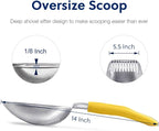 WePet Cat Litter Scoop, Aluminum Alloy Sifter, Kitty Metal Scooper, Deep Shovel - Image 3