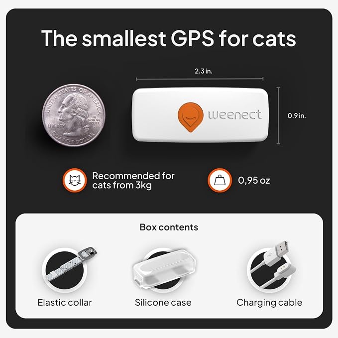 Weenect Cat XS - GPS Tracker for Cats | Real-time GPS Tracking | Smallest Model - Image 7