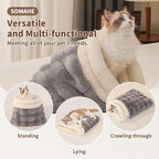 Self-Warming Cat Sleeping Bag, Enclosed Hooded Snuggle Sack - Image 4