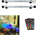 LED Aquarium Light, 2 Pack 15 inches Fish Tank Light RGB Color Underwater Light by COVOART