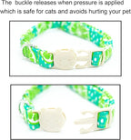 Cat Collar-2 Pack Cute Cat Collars Peach & Lemon Print Breakaway - Image 3