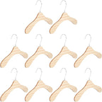 10pcs 8.66-inch Wooden Pet Clothes Hangers Wear-Resistant Small Dog Cat Hangers by Holibanna