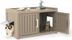 Cat Litter Box Enclosure Resin Hidden Cat Litter Box Furniture Multi-Functional by KFY