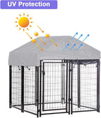 Welded Wire Dog Kennel Heavy Duty Playpen Included a Roof & Water-Resistant - Image 5