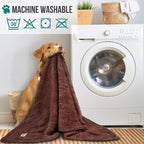 PetAmi Dog Blanket for Small Medium Dogs Brown, Fluffy Soft Puppy Blanket - Image 6