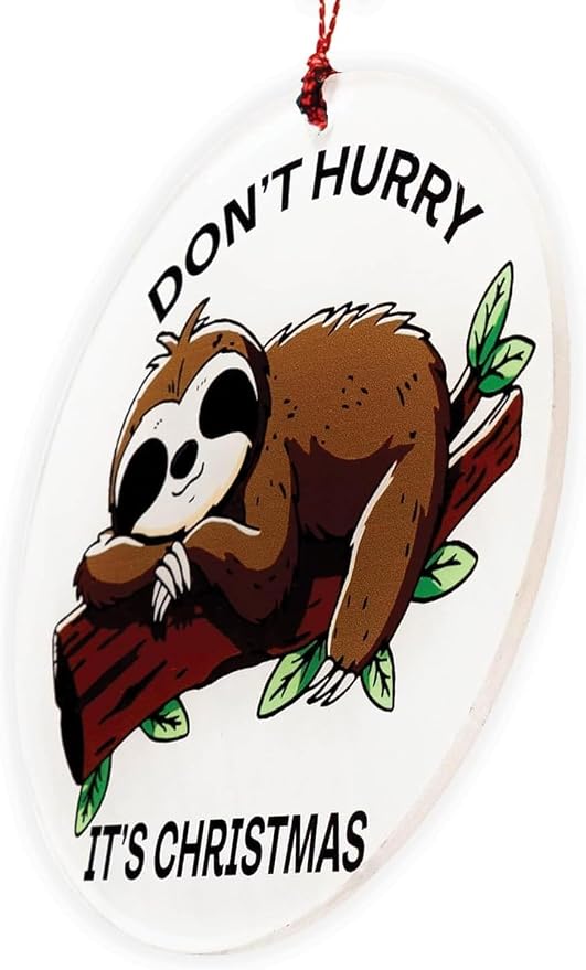 Sloth Ornament, Sloth Gifts for Women, Christmas Ornament 2025 Funny Lazy - Image 3