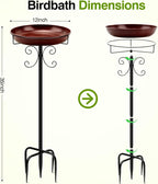 Daoeny Heavy Duty Bird Baths for Outdoors, 35In Outdoor Freestanding Birdbaths - Image 7