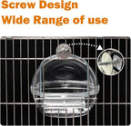 Bird Bath Box for Cage, Parrot Hanging Planet Bathtub No-Leakage Transparent - Image 5