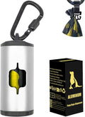 Metal Dog Poop Bag Holder w/Leash Clip|Durable Scratch-Resistant Aluminum|15 by SHAOUMAN