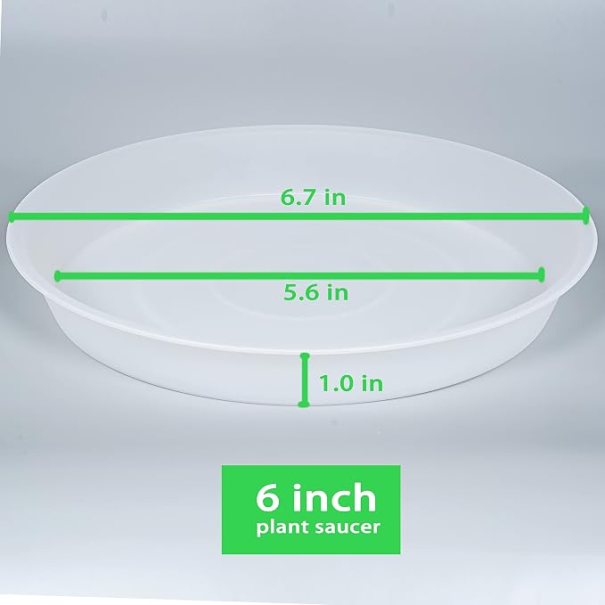6 Pack Plant Saucer Tray, 4 5 6 8 10 12 13 15 17 19 inch Plant Saucers - Image 2