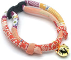 PetSoKoo Cat Collar with Kitty Face Bell. Cute Japan Chirimen Kitten Collar. - Image 2