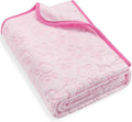 Pink Cat Blanket for Kitten Beds, Flannel Pink Stuff Cute Paw Print, 24 * 32 by STUFFED