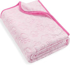 Pink Cat Blanket for Kitten Beds, Flannel Pink Stuff Cute Paw Print, 24 * 32 by STUFFED