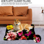Pink Flowers Pet Sleeping Pad Cat Cushion Pad Pet Beds - Image 2