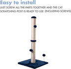 MECOOL 34“ Tall Cat Scratching Post Premium Basics Kitten Scratcher Sisal - Image 7