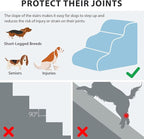 Dog Stairs for High Beds, 4-Step Dog Steps for Small Dogs and Cats, Foldable - Image 2