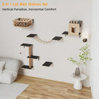 5-in-1 Cat Wall Shelves Set - Image 7