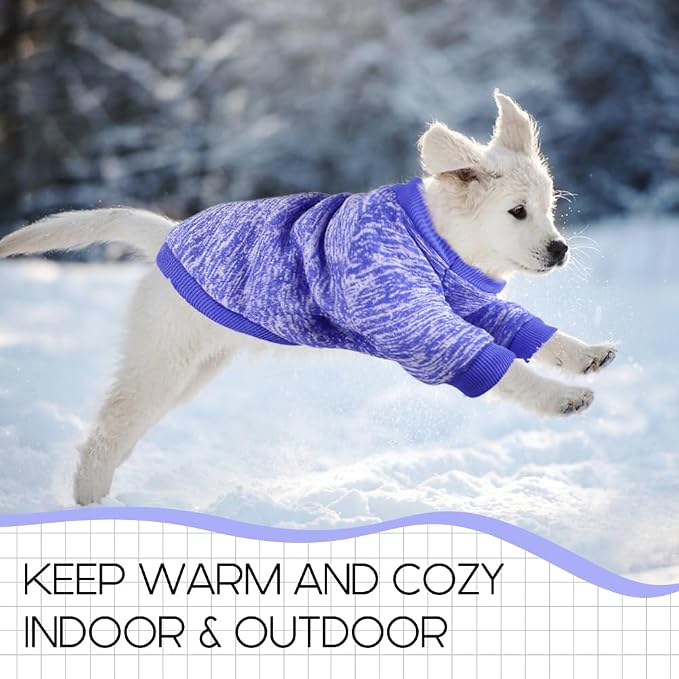 3 Pack Dog Sweaters for Small Dogs Girl Boy Winter Fleece Clothes Warm Soft Dog - Image 5