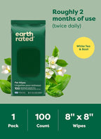 Earth Rated Pet Wipes for Dogs and Cats, Hypoallergenic, 3-in-1 Cleaning - Image 8