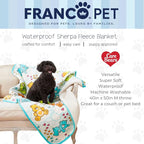 Franco Pet Care Bears Super Soft Cozy Waterproof Sherpa-Backed Blanket Throw - Image 2