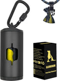 Metal Dog Poop Bag Holder w/Leash Clip|Durable Scratch-Resistant Aluminum|15 by SHAOUMAN