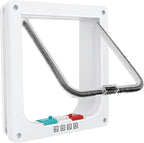 Safety Pet Door with 4 Way Lock, Weatherproof Cat Flap by Lessmon