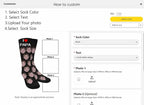 D-Story Custom Face Socks, Personalized Photo Picture on Socks, Unisex Athletic - Image 2