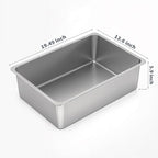 Kirecoo Stainless Steel Cat Litter Box, Large Metal High Sided Cat Pan Box - Image 2