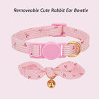 Cotton Bowtie Cat Collar with Bell 2 Pack Adjustable Breakaway Kitten Collars - Image 5