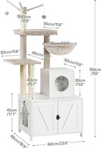 HOOBRO Cat Tree Tower with Litter Box Enclosure - Image 6