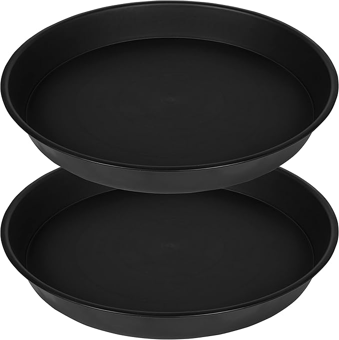 2 Pack of 14 inch Plant Saucer, Heavy Duty Round Plant Trays by Bleuhome