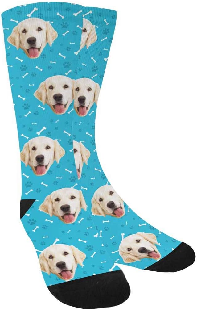 MyPupSocks Custom Personalized Photo Pet Face Socks, Cat and Dog Tracks Paws by MyPupSocks